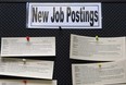 The job postings board at the St. Clair College Employment Centre on Sept. 26, 2012. (DAN JANISSE/The Windsor Star)