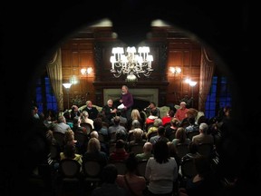 Canadian Poet Laureate Roger Nash reads to a packed Willistead Manor on Tuesday September 25, 2012 in Windsor, Ontario. (JASON KRYK/ The Windsor Star)