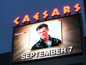 Exterior sign of Caesars Windsor showing an image of Randy Travis who performed on September 7, 2012 in Windsor, Ontario.   Media were not permitted for photography at the show.  (JASON KRYK/ The Windsor Star)