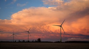Wind turbines are seen in this file photo. Minister of Energy Bob Chiarelli says communities and mayors spoke, and he listened, as the Ontario government implements changes to boost local control over renewable energy projects. (Windsor Star files)