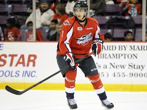 Spitfires forward Stephen Alonge will undergo shoulder surgery. (OHL Images)