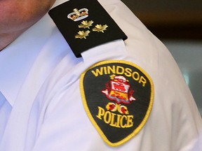 The triple-leaf epaulette and shoulder badge of Windsor's Chief of Police is shown in this July 2012 file photo. (Dax Melmer / The Windsor Star)