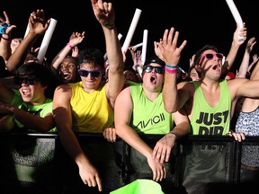 Attendees of the 2012 Coming Home Music Festival enjoy the sounds of DJ Avicii at Windsor's Riverfront Festival Plaza on Sept. 5, 2012. (Tyler Brownbridge / The Windsor Star)