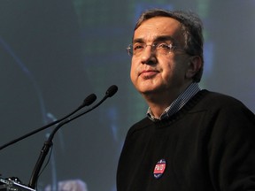 File photo of  Chrysler Group LLC, CEO Sergio Marchionne, speaking at the  Sterling Heights Assembly Plant,  May 24, 2011.  (DAX MELMER / The Windsor Star)