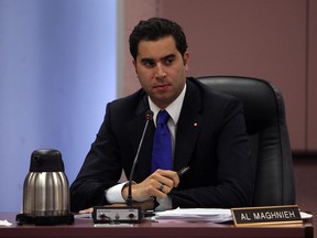 Al Maghnieh looks on during a regular meeting at city hall in Windsor on Tuesday, September 4, 2012. (TYLER BROWNBRIDGE/The Windsor Star)