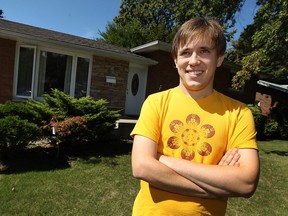 Matthew Froese is photographed in front of his parents home where he lives in LaSalle on Wednesday, September 19, 2012. Froese moved back home after attending college in Toronto. Windsor has a higher than average number of 20 somethings living with their parents. (TYLER BROWNBRIDGE /The Windsor Star)