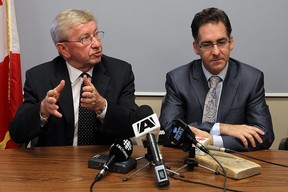 Files: MPs Joe Comartin, left, and Brian Masse at a news conference on Aug. 22, 2010.  (TYLER BROWNBRIDGE / The Windsor Star)
