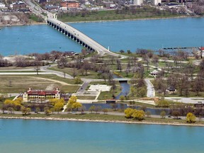 An aerial of Belle Isle is pictured in this 2003 file photo. (DAN JANISSE/The Windsor Star)