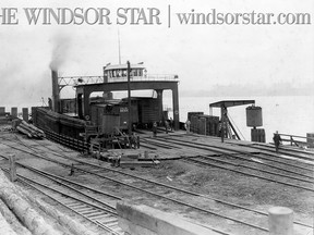 Jan.18/1933-The $150,000 Pere Marquette car ferry slip which has been under construction for months at the west end of Windsor, replacing a worn-out dock is nearly completed. (The Windsor Star-FILE)
