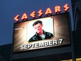 Country singer Randy Travis graces an advertising marquee outside Caesars Windsor on Sept. 7, 2012. Press photographers weren't allowed into the show. (Jason Kryk / The Windsor Star)