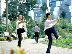 Tai Chi classes work on your balance, breathing and muscle strength.  (Courtesy of Hong Kong Tourism Board)