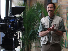 Canadian actor Tom Cavanagh prepares to film a scene in the movie The Birder which is being shot in the Windsor region. The crew was filming earlier this week in the former St. Anne's High School in Tecumseh.
