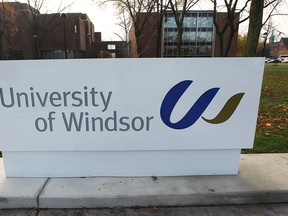 A sign at the University of Windsor is pictured in this 2011 file photo. (DAN JANISSE/The Windsor Star)