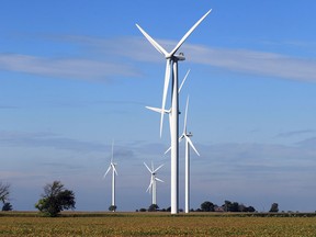 Wind turbines generate power near in Essex County in the Sept. 2011 file photo. (JASON KRYK/ The Windsor Star)