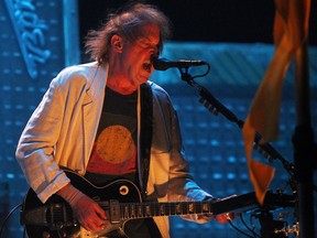Legendary singer musician Neil Young performs at WFCU Centre  on Oct. 3, 2012. (NICK BRANCACCIO/The Windsor Star)