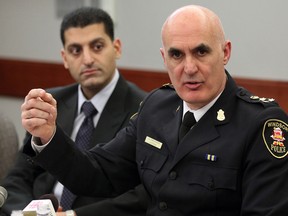 File photo of Mayor Eddie Francis and police Chief Al Frederick in 2012. (NICK BRANCACCIO/The Windsor Star)