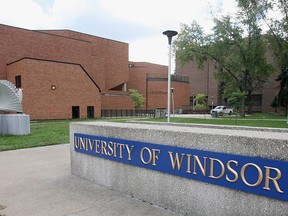 University of Windsor entrance on University Avenue showing Dr. Ron Ianni Law Building on left. For file. The Windsor Star - Nick Brancaccio
