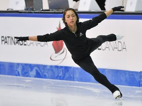 Canadian Amelie Lacoste skates during a practice session at the 2011 Skate Canada International competition at the Hershey Centre in Mississauga. (Aaron Lynett/National Post)
