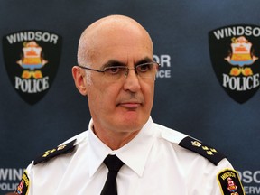 Windsor Police Chief Al Frederick speaks during a press conference where he announced two Windsor Police officers have been suspended with pay, Thursday October 18, 2012. (NICK BRANCACCIO/The Windsor Star)