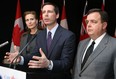 Dalton McGuinty is flanked by Sandra Pupatello and Dwight Duncan in this file photo.