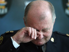 Deputy chief Jerome Brannagan announces his retirement during a press conference at Windsor Police headquarters in Windsor on Wednesday, October 10, 2012. (TYLER BROWNBRIDGE / The Windsor Star)