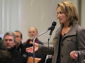 In this file photo, Katha Fortier, a CAW National Representative, speaks at a grassroots meeting discussing the challenges working people face daily, at the Local 200/444 Hall, Saturday, Oct. 27, 2012.   (DAX MELMER/The Windsor Star)