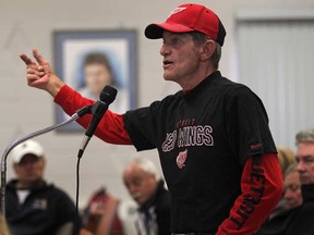 Jerry Logan, a retiree with Local 195, speaks at a grassroots meeting discussing the challenges working people face daily, at the Local 200/444 Hall, Saturday, Oct. 27, 2012.   (DAX MELMER/The Windsor Star)