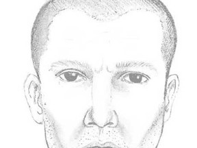 This image released by Michigan State Police shows a drawing of a man suspected in a series of shootings over the past week over a three-county area of southeastern Michigan. Wixom police say in a release that the sketch was obtained from a witness to a shooting Thursday, Oct. 18, 2012, in Ingham County. That witness also described the suspect’s vehicle as resembling a dark 1998 Oldsmobile Alero or a 1998 Toyota Camry. (AP Photo/Michigan State Police)