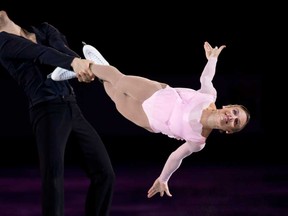 Canada's Meagan Duhamel and Eric Radford perform during the closing gala at Skate Canada International Sunday, October 28, 2012 in Windsor, Ont. (THE CANADIAN PRESS/Paul Chiasson)