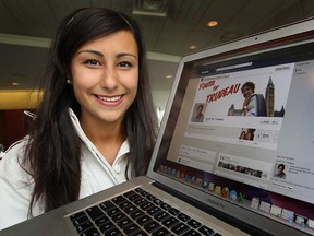 Caroline Jacobson, pictured in Windsor, Ont., Tuesday, Oct. 2, 2012, has started a Facebook page to organize youth support across Canada for Justin Trudeau's leadership bid. The University of Windsor student is active in local Young Liberals groups..  (DAN JANISSE/The Windsor Star)