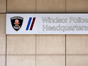 File shot of Windsor Police department headquarters sign. (Windsor Star files)