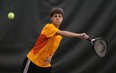 Jarrod Zytner from Belle River takes part in the WECSSAA tennis matches at Parkside Tennis Club in Windsor on Wednesday, October 10, 2012. (TYLER BROWNBRIDGE / The Windsor Star)