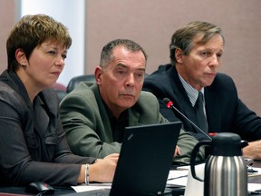 Windsor Hospitals Study task force of Teresa Piruzza, left, Dave Cooke and Tom Porter make a presentation during Windsor City Council executive committee meeting at city hall Monday October 22, 2012. (NICK BRANCACCIO/The Windsor Star