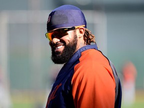 Detroit's Prince Fielder looks on during batting practice against the San Francisco Giants before Game 1 of the World Series in San Francisco. (Thearon W. Henderson/Getty Images)