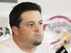 AKO Fratmen head coach Mike LaChance speaks to the media during a press conference earlier this year. (DAN JANISSE/The Windsor Star)