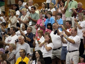 In this file photo, organ donor families received a standing ovation from spectators and athletes during the Canadian Transplant Games held in Windsor in 2008. Becoming an organ donor gives the gift of life.  (Nick Brancaccio/The Windsor Star)