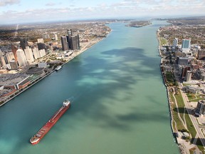 Aerial view of the Detroit River looking east. (DAN JANISSE/The Windsor Star)