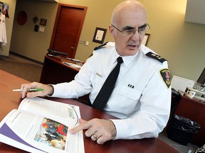 Police chief Al Frederick is photographed in his new office at police headquarters in Windsor on Tuesday, October 23, 2012. (TYLER BROWNBRIDGE / The Windsor Star)