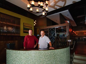 (From left to right): Netmon owner, Eric Lamoureux, and Jose's Bar and Grill owner, Ernie Nesbitt.