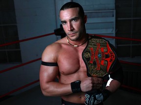 Adam Filangeri, 27, a.k.a. Phil Atlas, has turned his dream of being a pro wrestler into reality.the Border City Wrestling heavyweight champion will defend his title against veteran Tyson Dux this Saturday. (DAX MELMER / The Windsor Star)