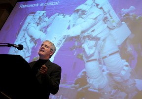 Marc Garneau, Canada's first man in space and a current Liberal MP, speaks at a engineering conference at Caesars Windsor in this 2010 file photo. (Tyler Brownbridge / The Windsor Star)
