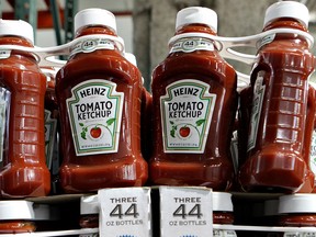 44-ounce Heinz tomato ketchup squeeze bottles are shown in this 2009 file photo. (Daniel Acker / Bloomberg News)