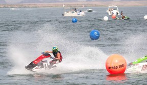 Max King in action at the jet ski world finals held recently in Arizona.
