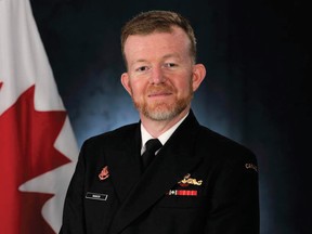 Lt.-Cmdr. Mike Mangin of the Royal Canadian Navy. Born in Windsor, Ont., Mangin was one of six Navy members formally recognized by the Navy League of Canada on Oct. 30, 2012, for outstanding service to their country. (Handout / The Windsor Star)