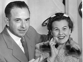 Bernard Roy and his wife in a 1955 file photo. (Windsor Star files)