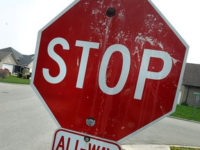File photo of a stop sign. (Windsor Star files)