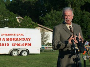 Florida pastor Terry Jones is shown at his Dove World Outreach Center in this 2010 file photo. (Paul J. Richards / AFP / Getty Images)