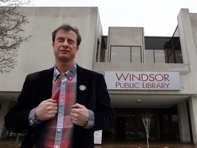 Windsor Public Library CEO Barry Holmes is seen outside the central branch building in this March 2011 file photo. (Nick Brancaccio / The Windsor Star)
