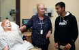 Margaret Rice, left, second-year practical nursing co-ordinator, shows Jas Bhatia, 17, a senior at Riverside secondary school, a simulation room in the Centre for Applied Health Sciences at an open house at St. Clair College, Saturday, Nov. 24, 2012.  (DAX MELMER/The Windsor Star)