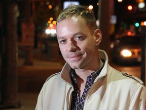 Chris Rabideau on Ouellette Avenue, a few blocks removed from where he was attacked, November 14, 2012.  (NICK BRANCACCIO/The Windsor Star)